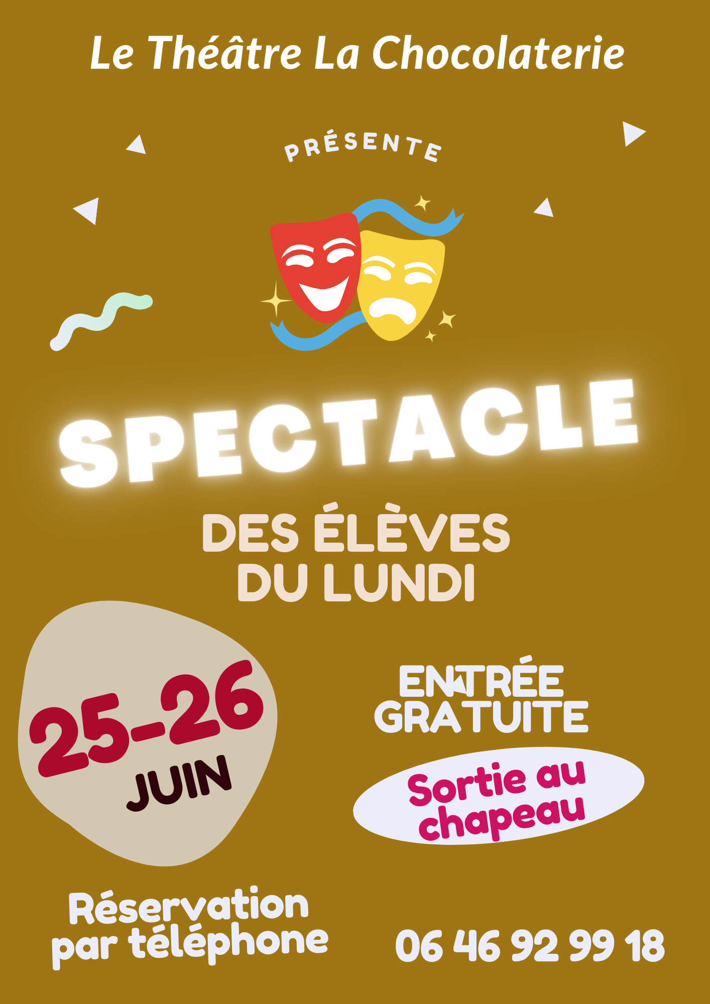 Spectacle du cours de café-théâtre du lundi